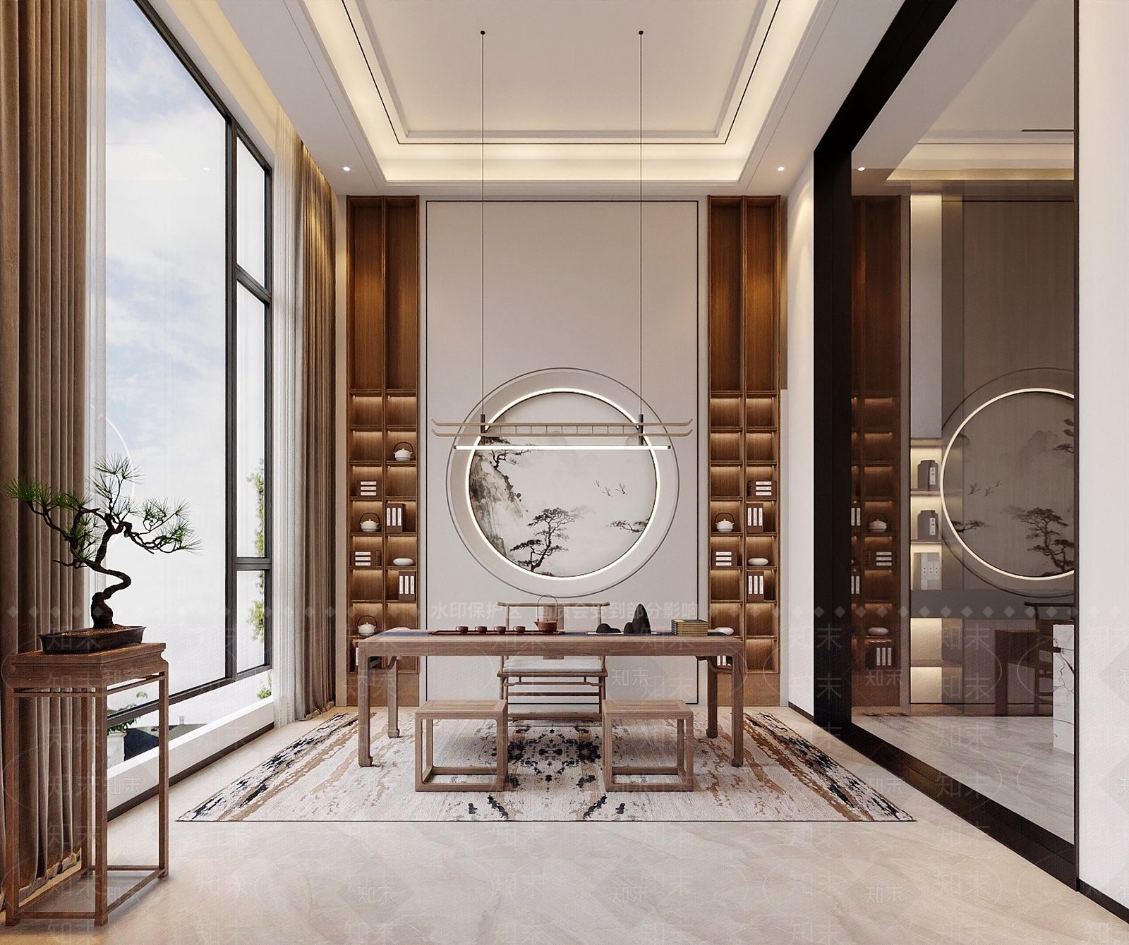 新中式中式茶馆3D模型下载【ID:1170152137】