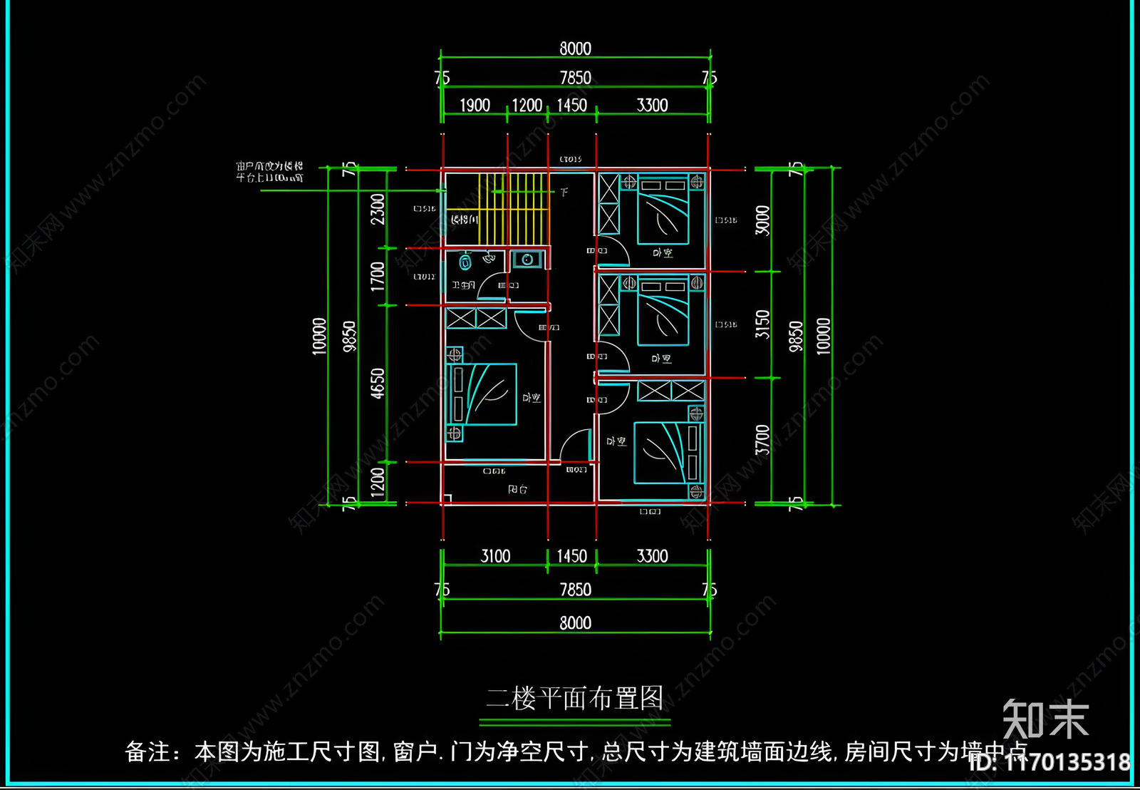 现代别墅建筑cad施工图下载【ID:1170135318】