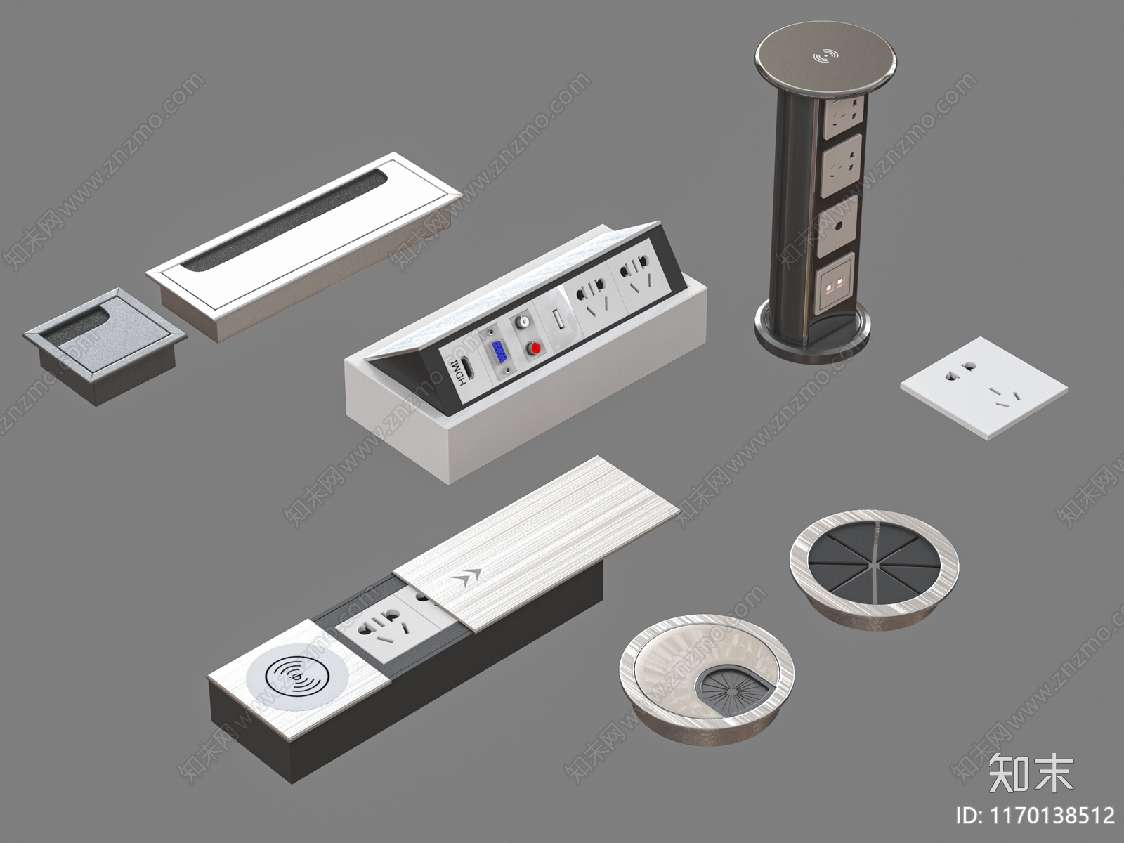 现代插座3D模型下载【ID:1170138512】