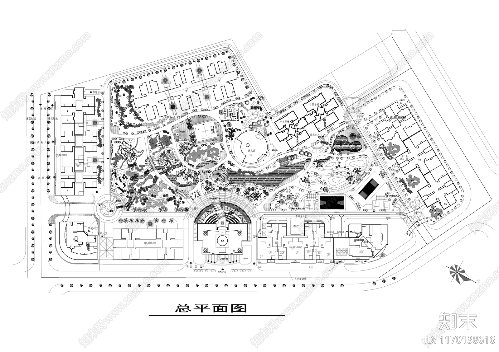 现代广场施工图下载【ID:1170138616】