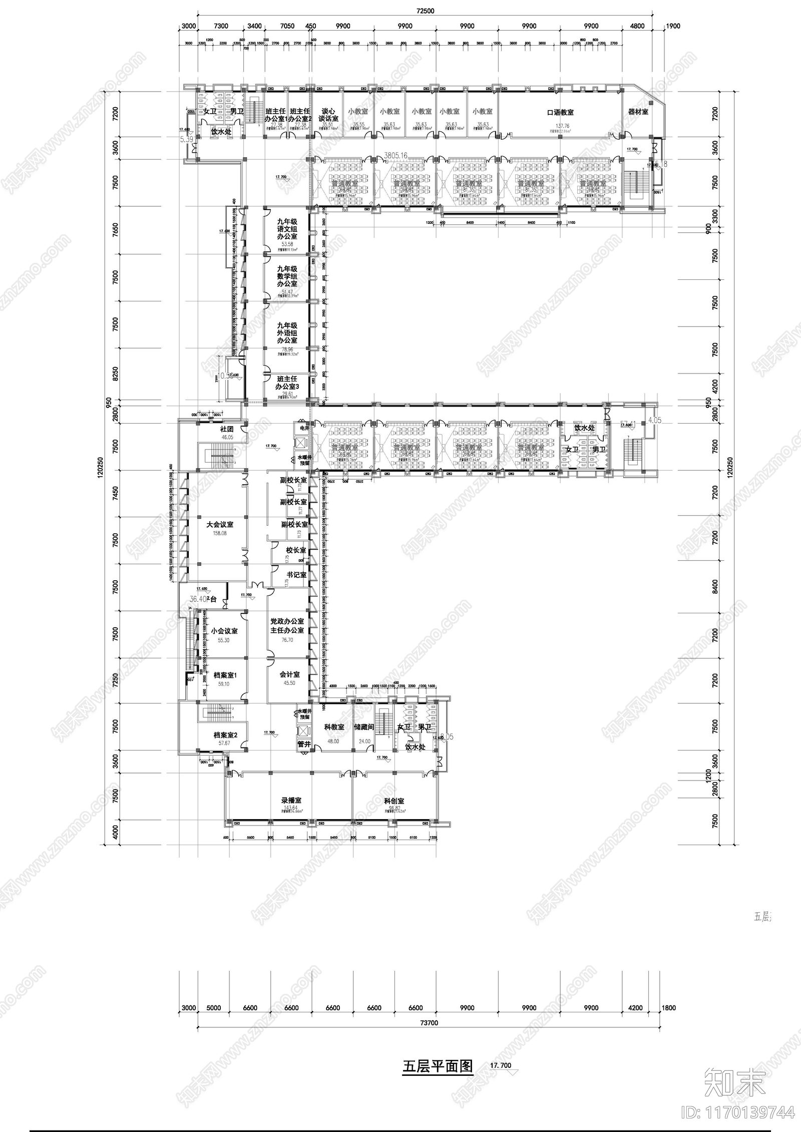 现代学校建筑cad施工图下载【ID:1170139744】