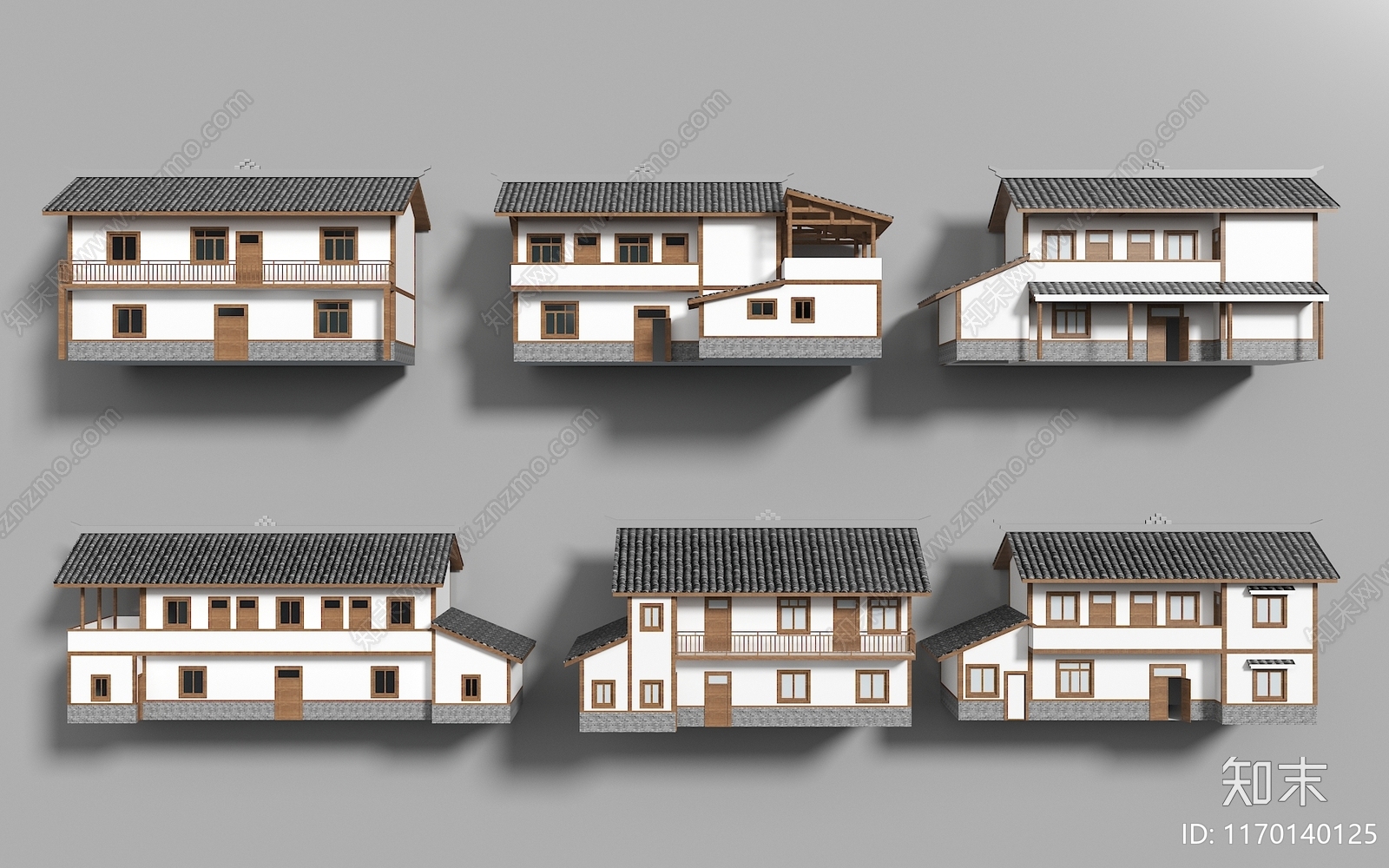 新中式其他建筑外观3D模型下载【ID:1170140125】