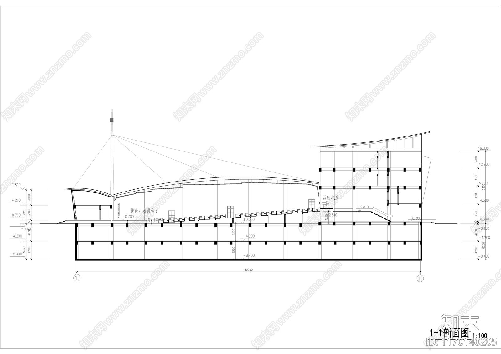 现代学校建筑cad施工图下载【ID:1170140205】