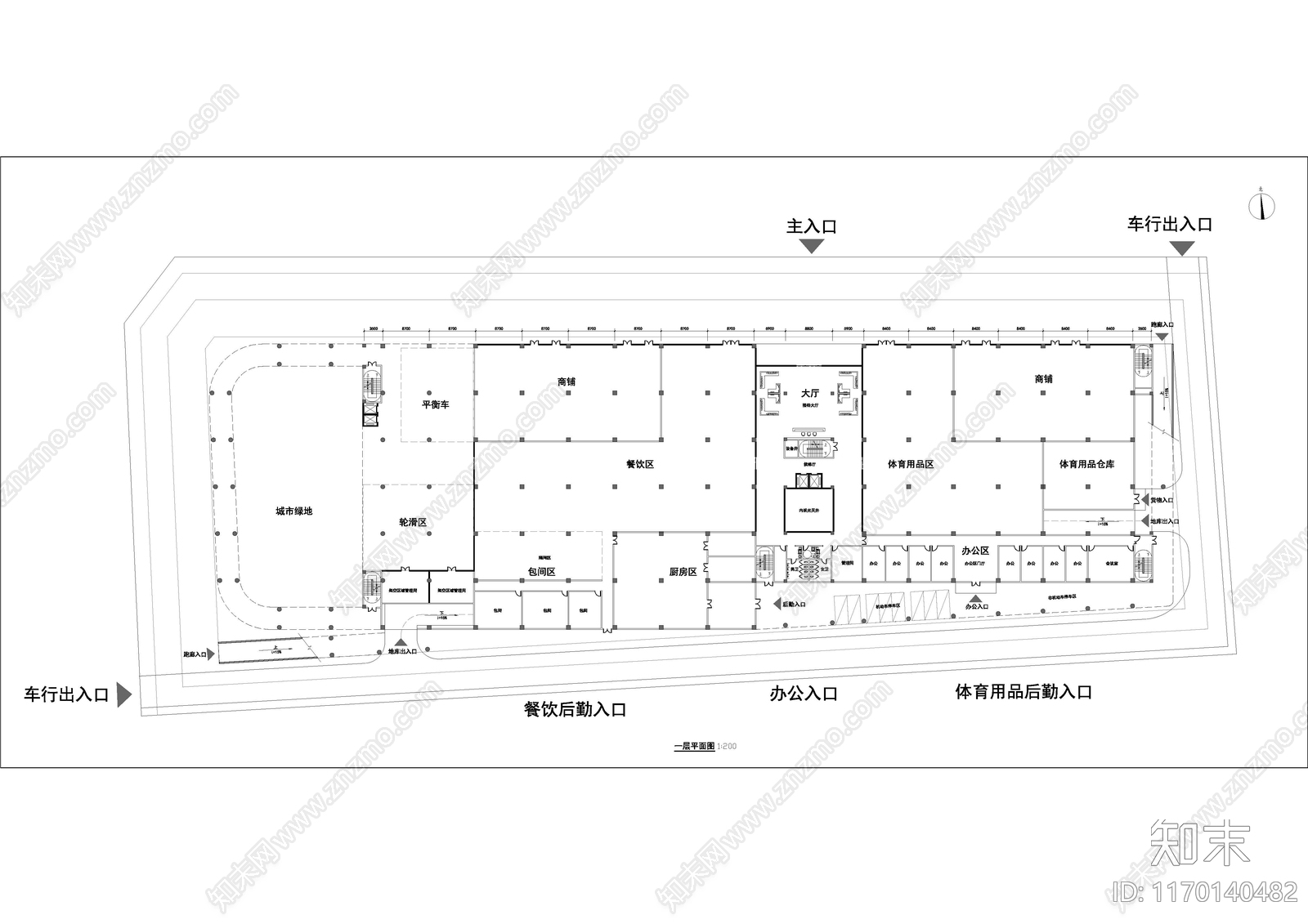现代行政机构建筑cad施工图下载【ID:1170140482】