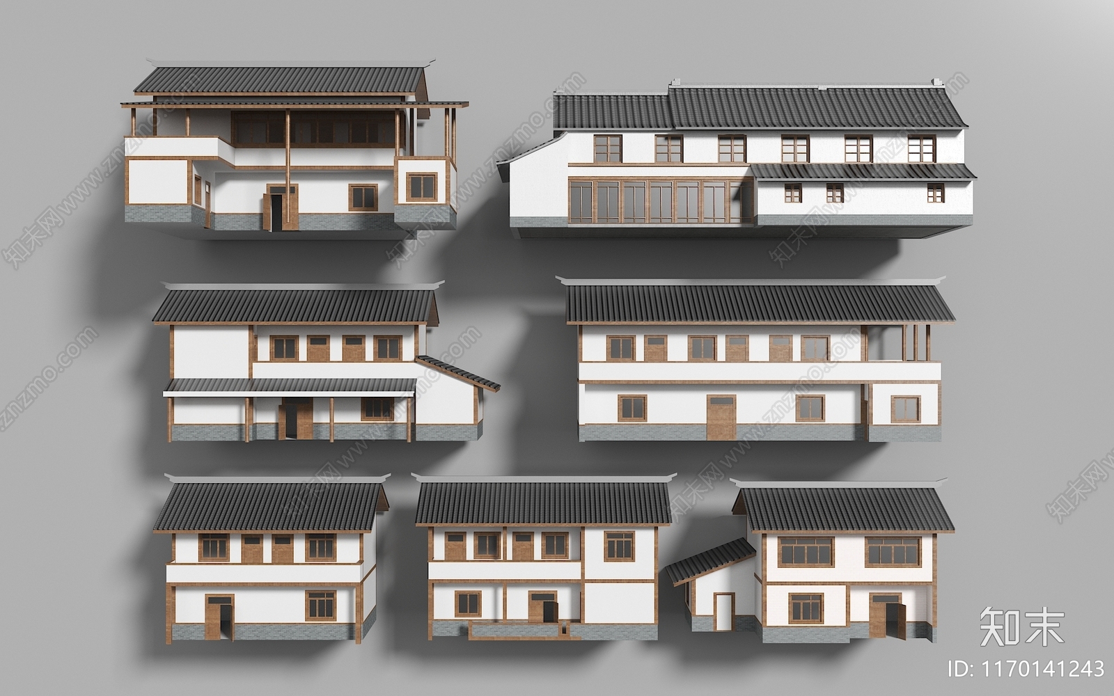 新中式其他建筑外观3D模型下载【ID:1170141243】