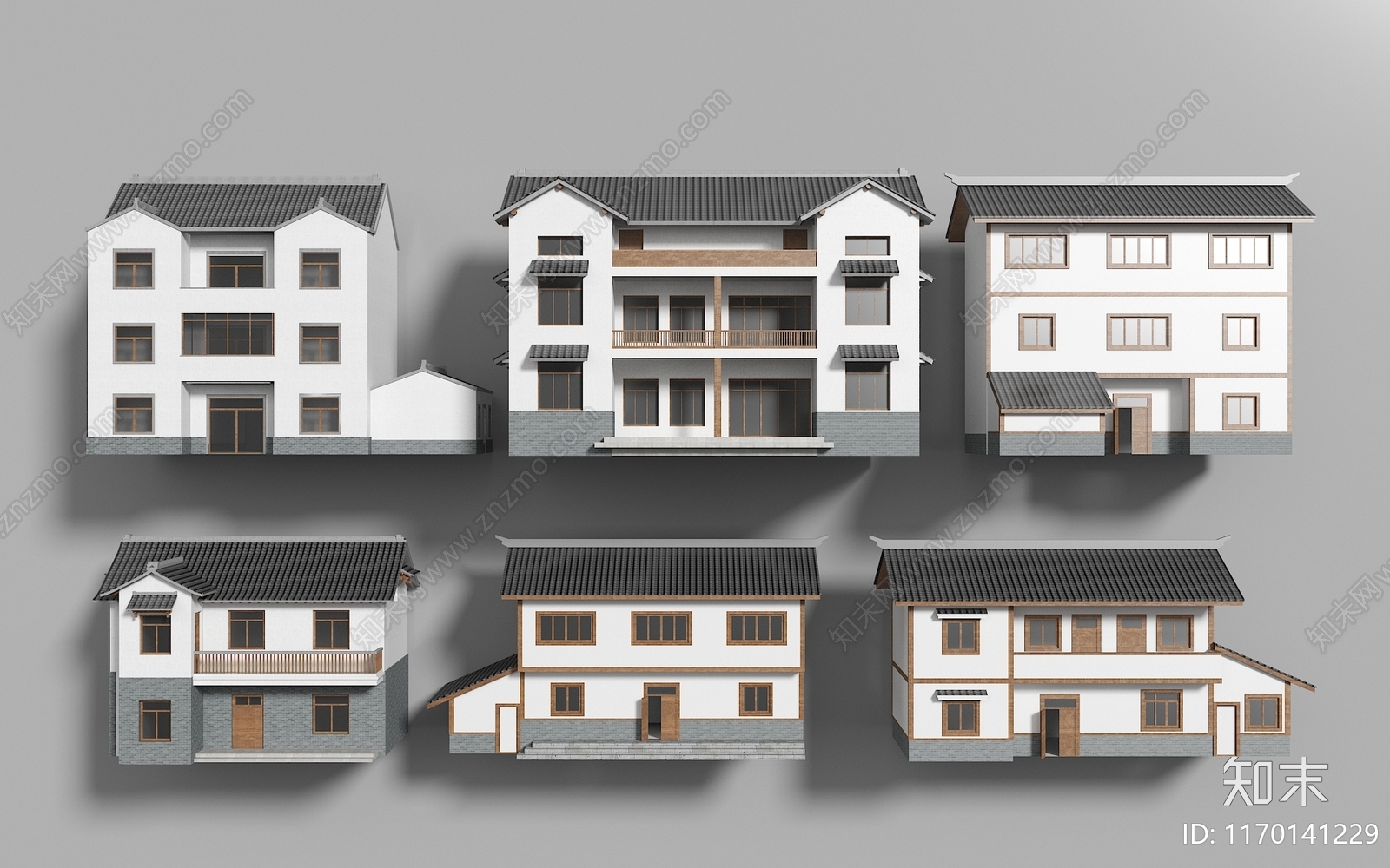 新中式其他建筑外观3D模型下载【ID:1170141229】