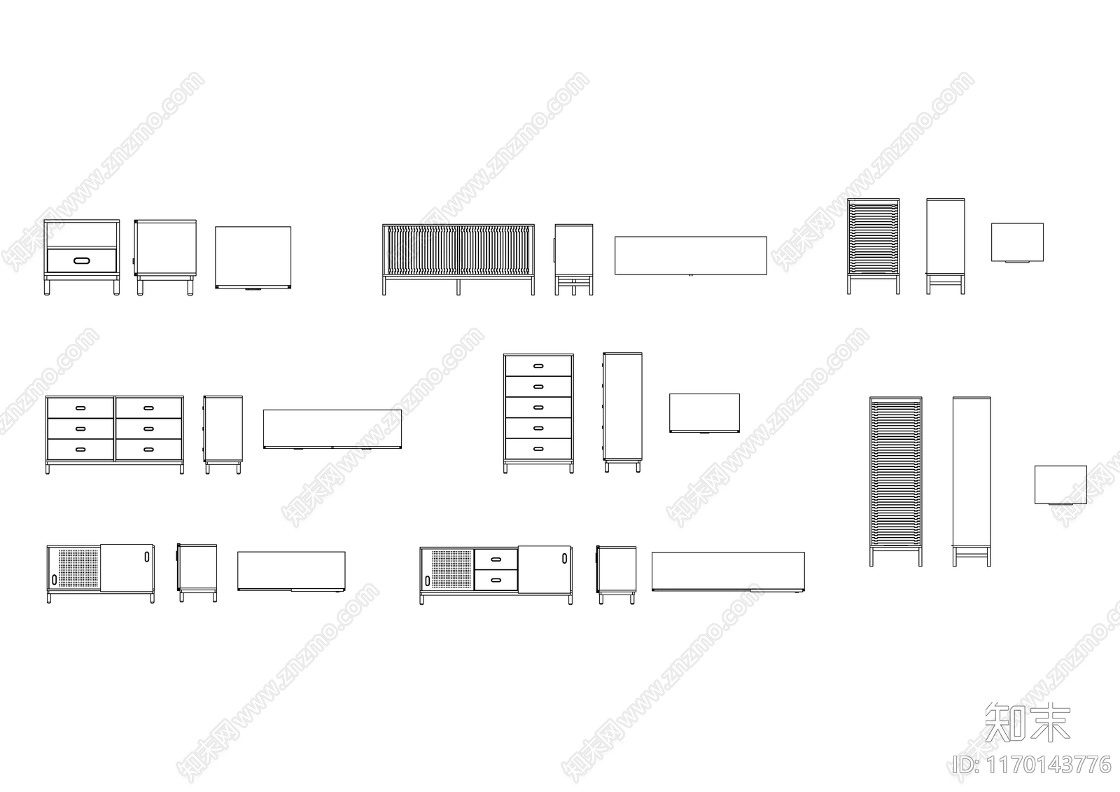 现代整体办公空间cad施工图下载【ID:1170143776】