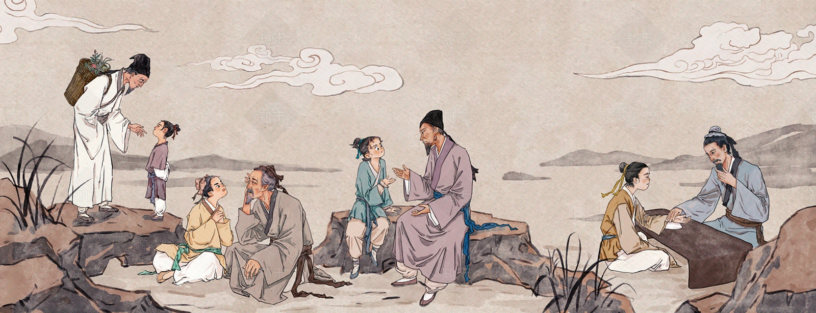 新中式挂画贴图下载【ID:1170150773】