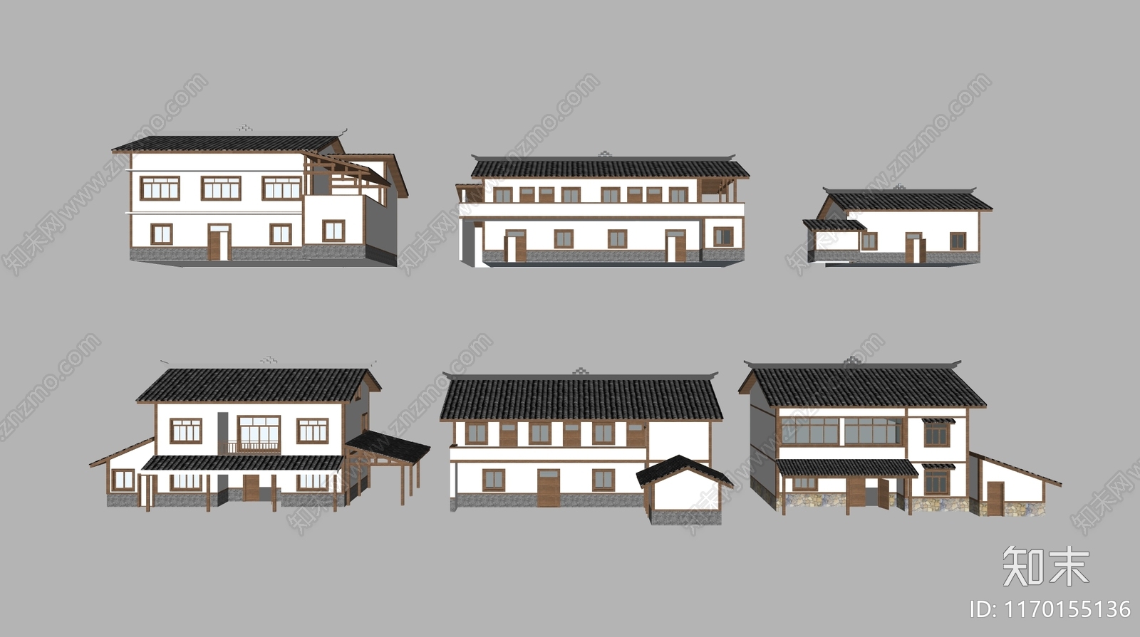 新中式其他农业建筑SU模型下载【ID:1170155136】