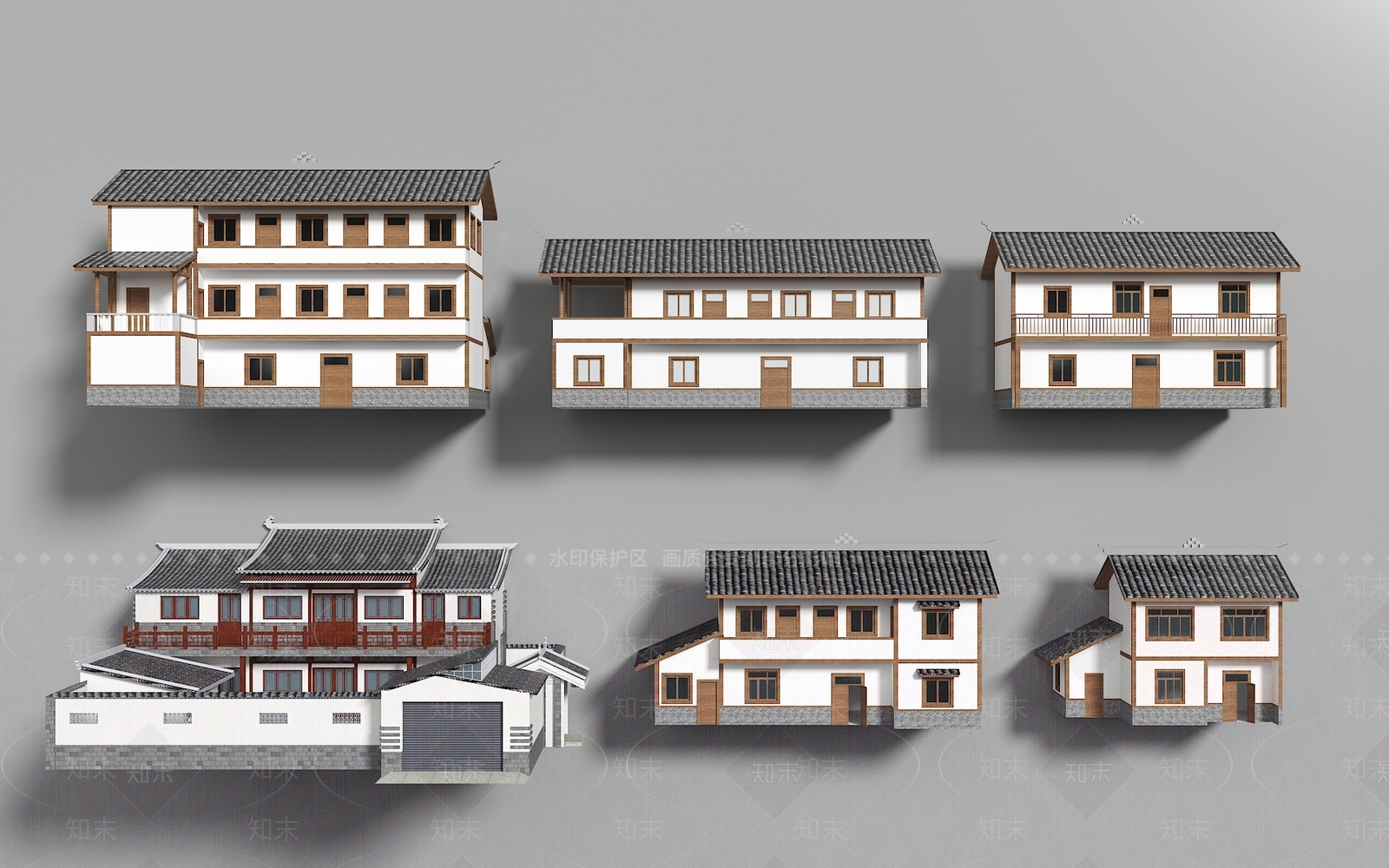 新中式其他农业建筑SU模型下载【ID:1170155464】