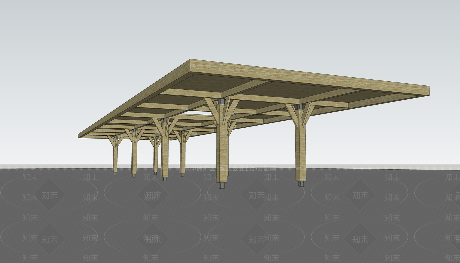 新中式中式广场景观SU模型下载【ID:1170156160】