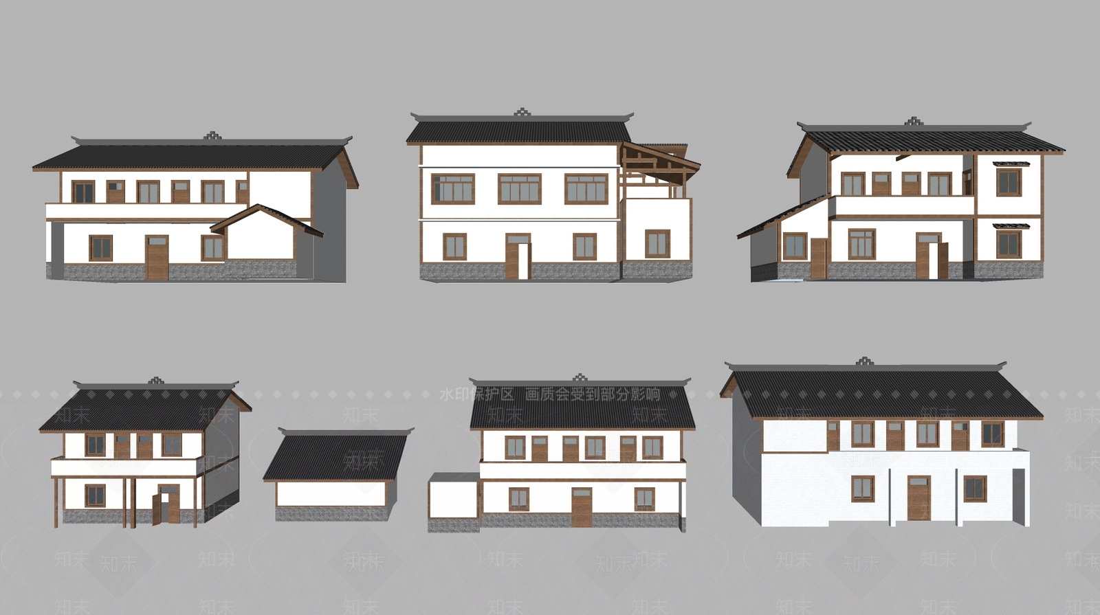 新中式其他农业建筑SU模型下载【ID:1170156154】