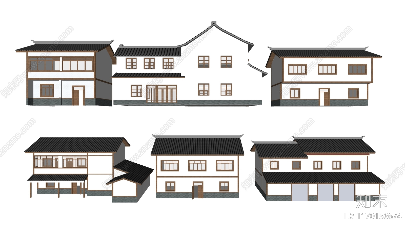 新中式其他农业建筑SU模型下载【ID:1170156674】