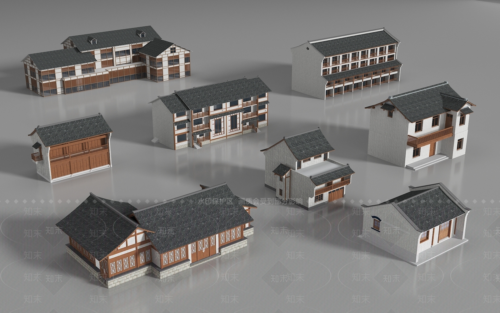 新中式其他农业建筑SU模型下载【ID:1170157278】