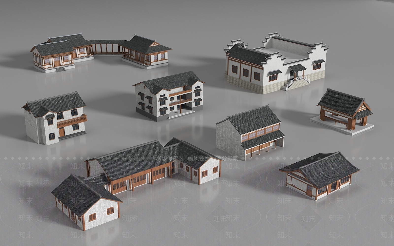 新中式其他农业建筑SU模型下载【ID:1170157367】