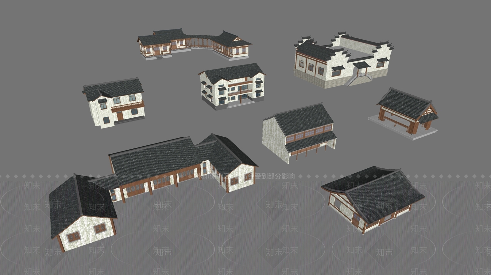新中式其他农业建筑SU模型下载【ID:1170157367】