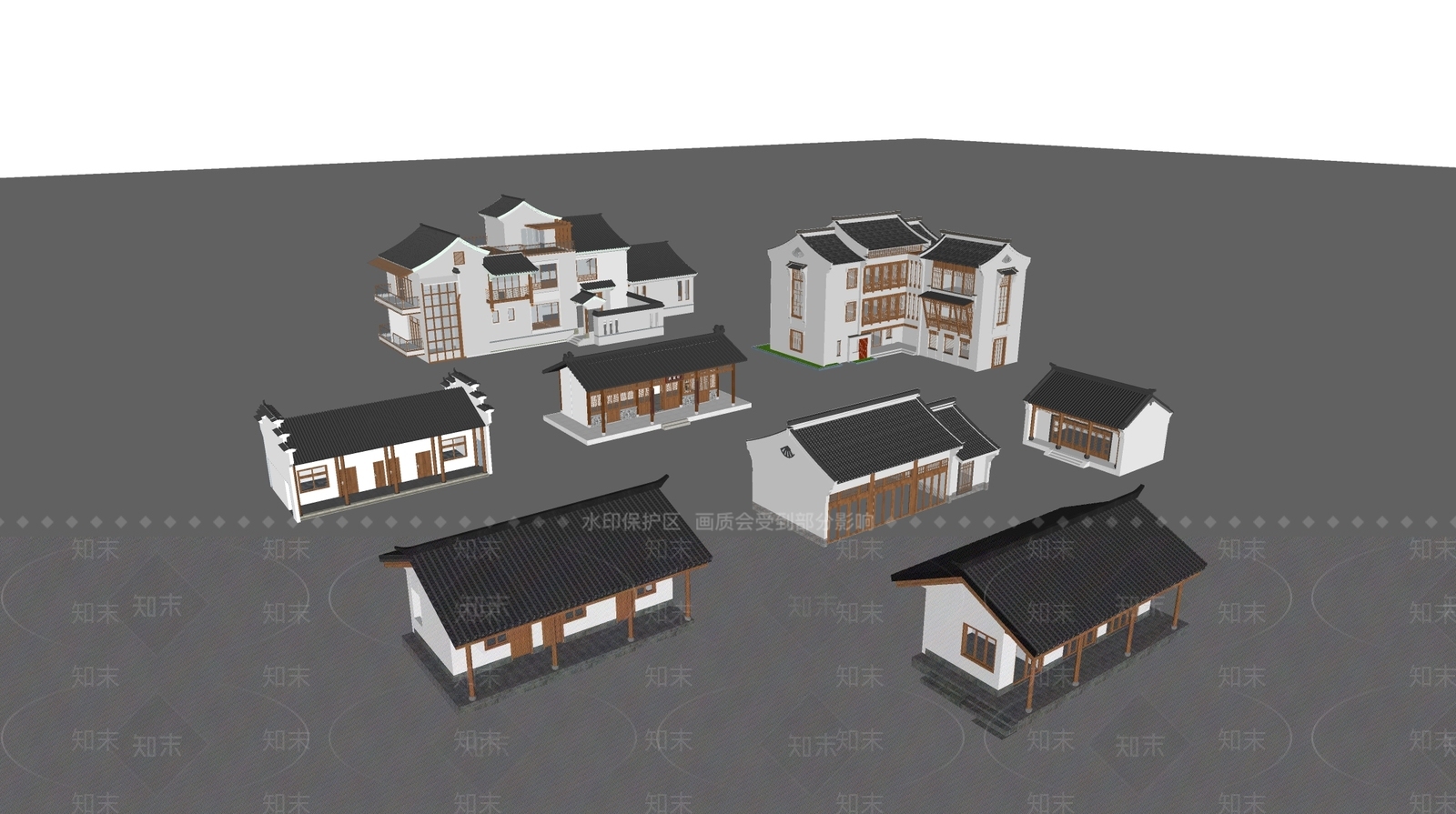 新中式其他农业建筑SU模型下载【ID:1170157485】