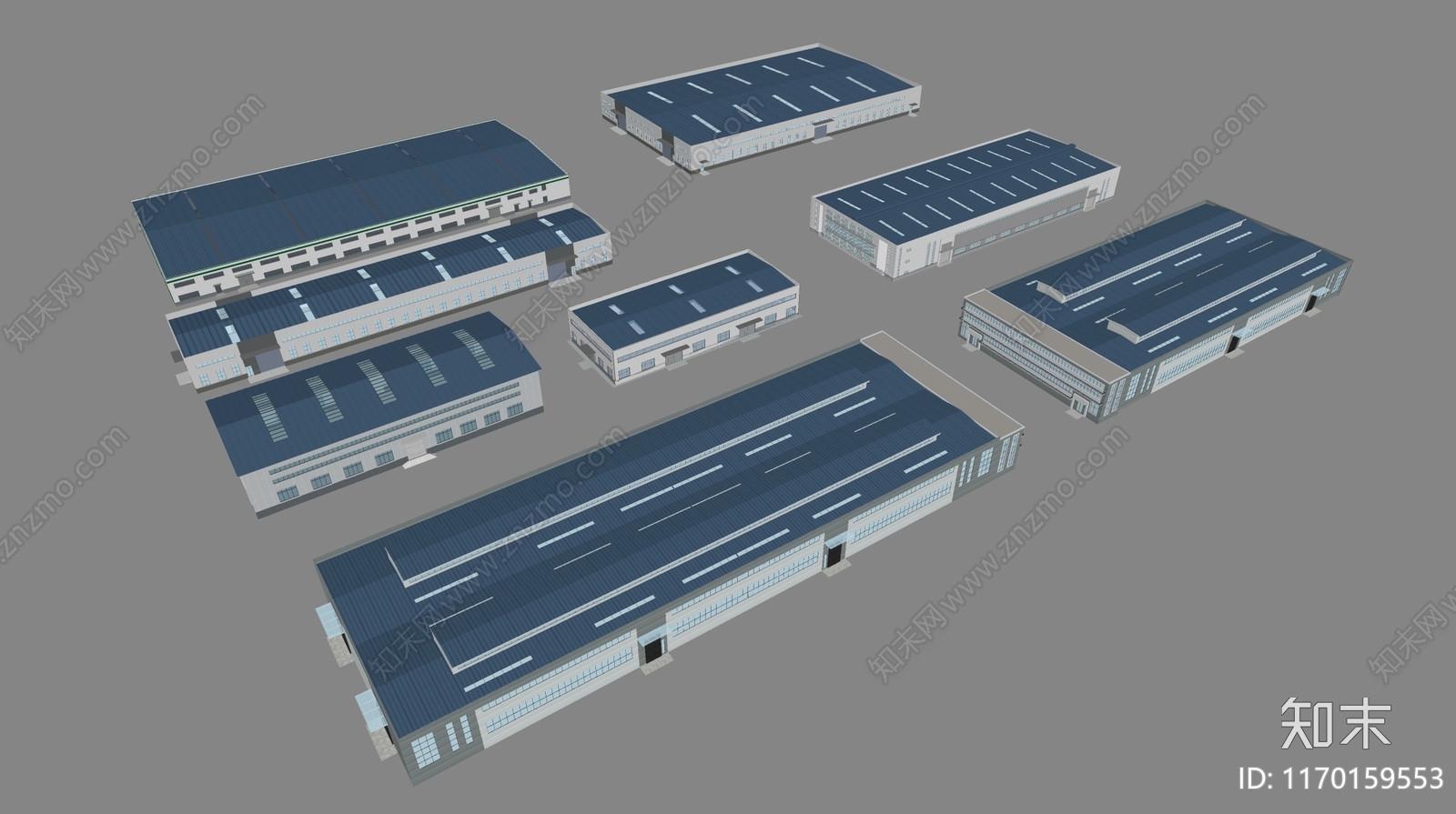 现代厂房SU模型下载【ID:1170159553】