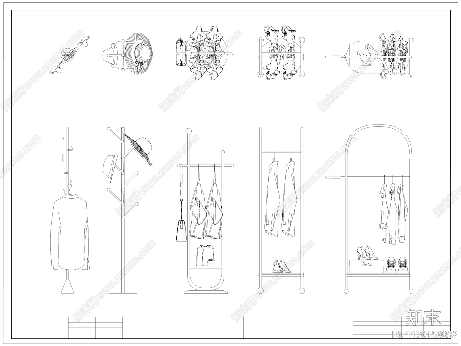 现代综合软装摆件图库施工图下载【ID:1170159832】