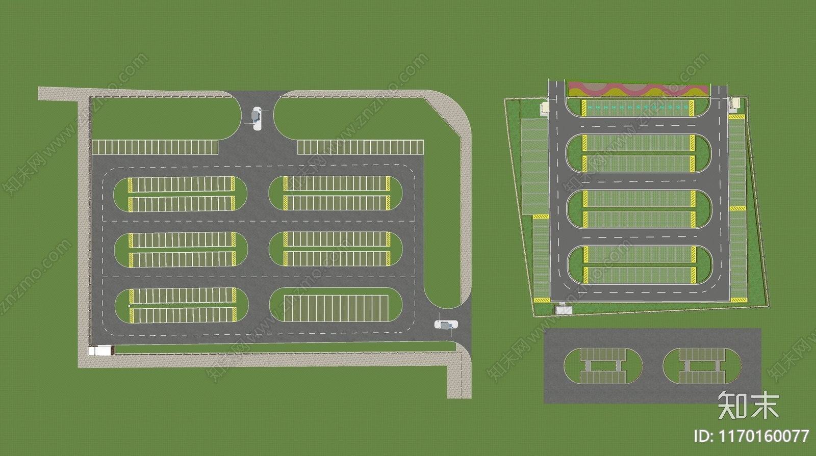 现代停车场SU模型下载【ID:1170160077】