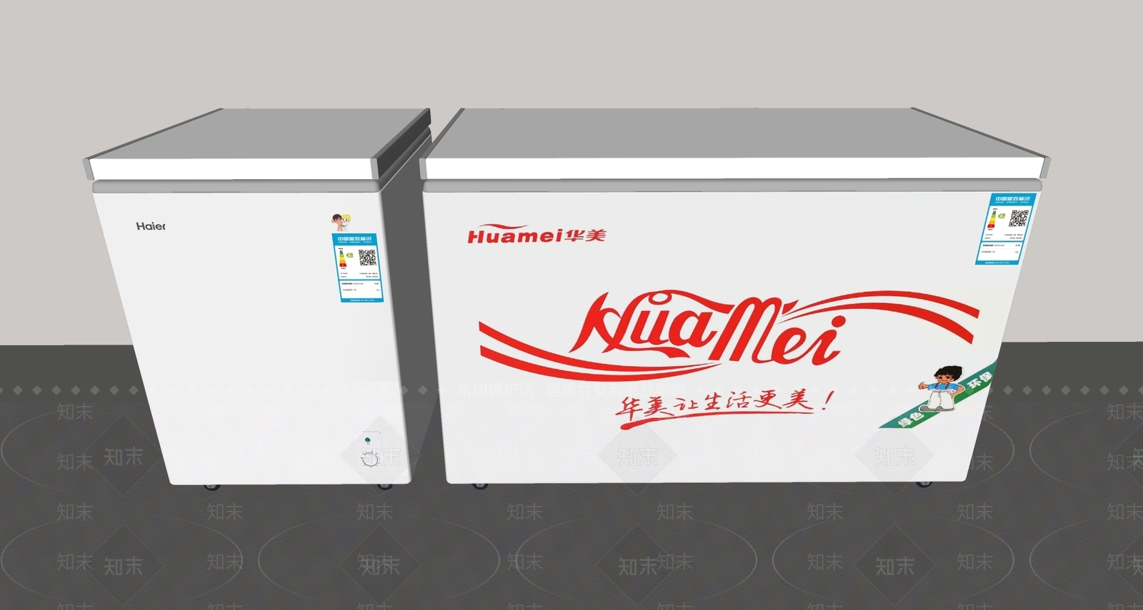 冰柜SU模型下载【ID:1170160276】