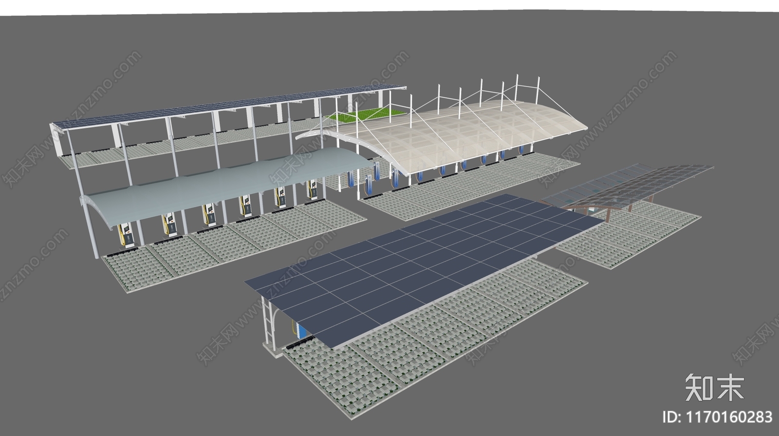 现代停车场SU模型下载【ID:1170160283】