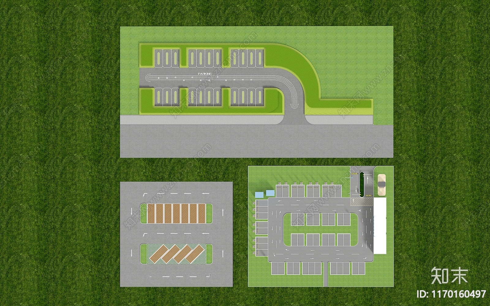 现代停车场SU模型下载【ID:1170160497】