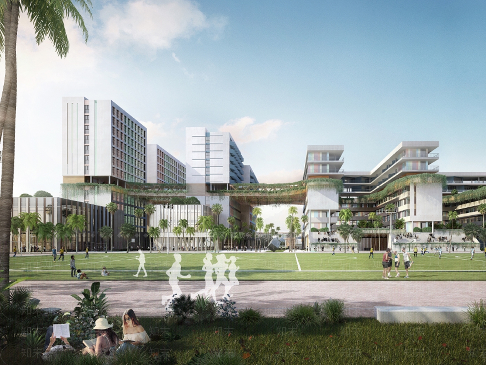 现代简约学校建筑SU模型下载【ID:1170164496】