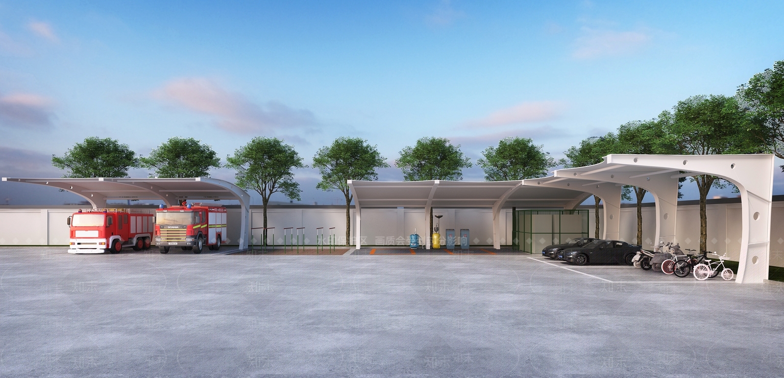 工业室内停车场3D模型下载【ID:1170164556】