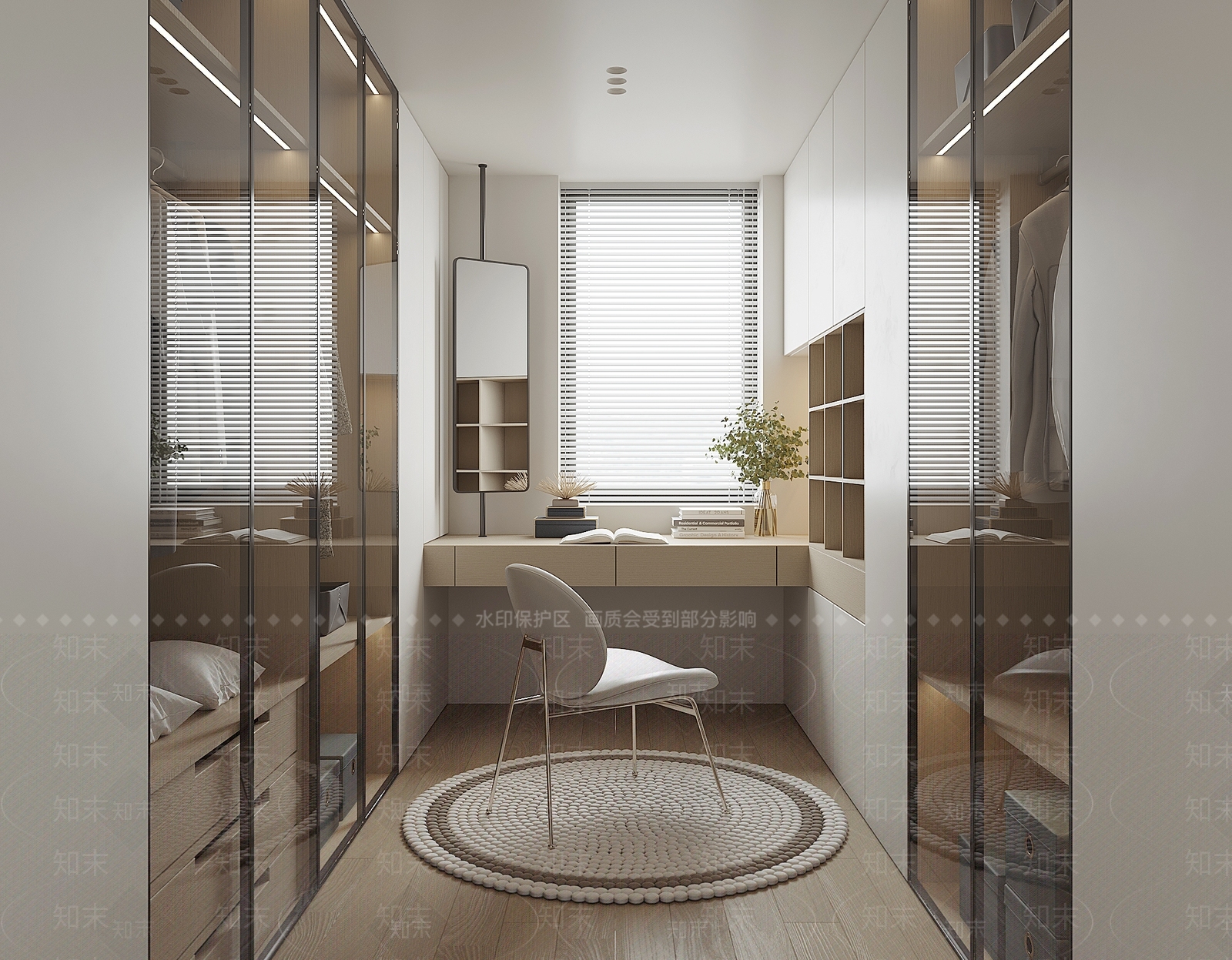 现代衣帽间3D模型下载【ID:1170164887】