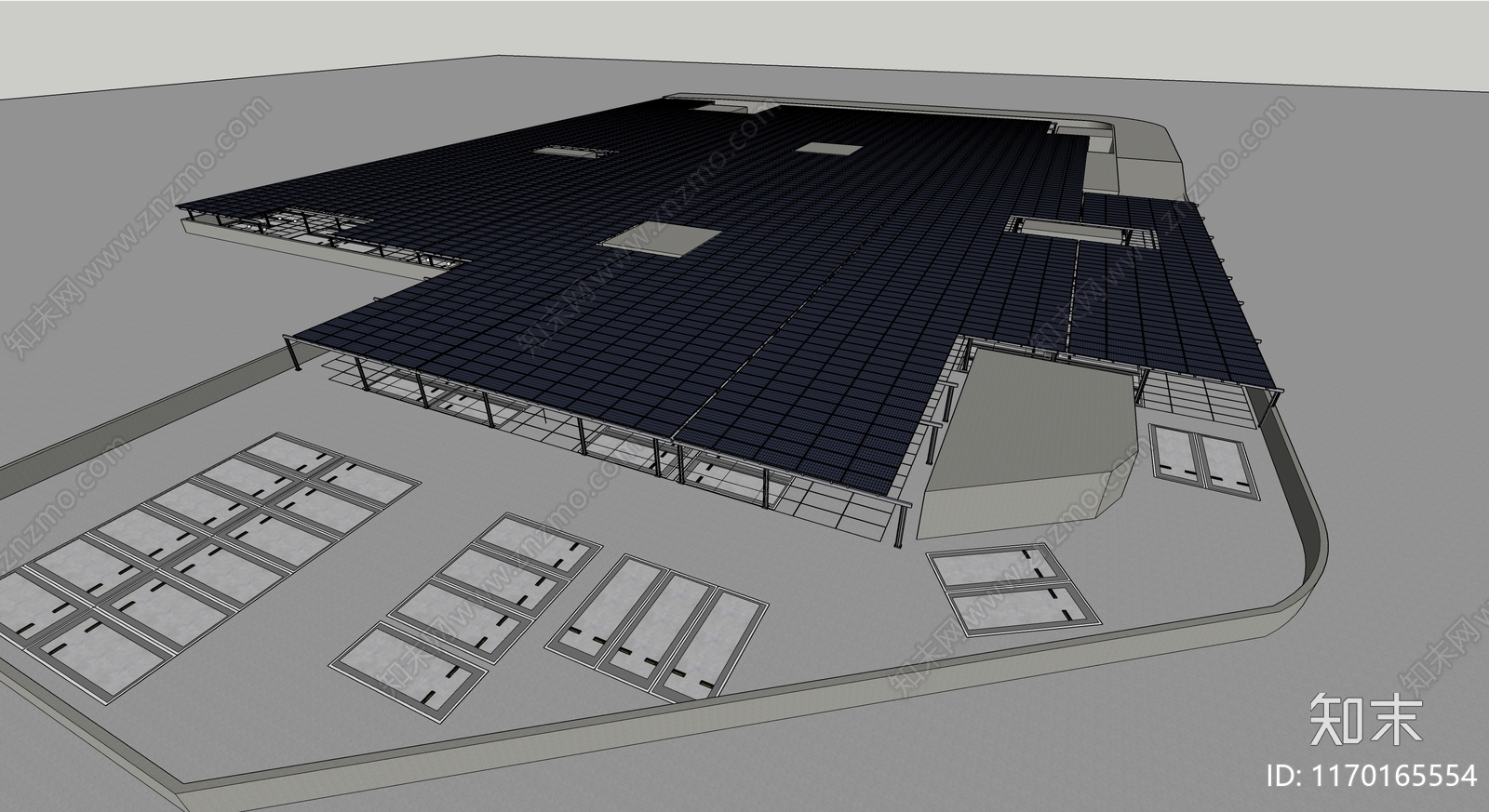现代其他工业建筑SU模型下载【ID:1170165554】