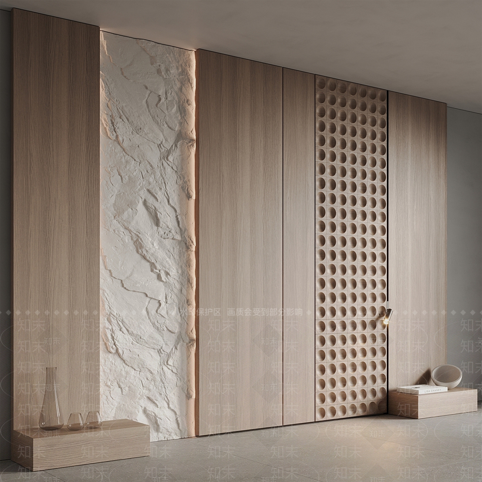 现代背景墙SU模型下载【ID:1170170331】