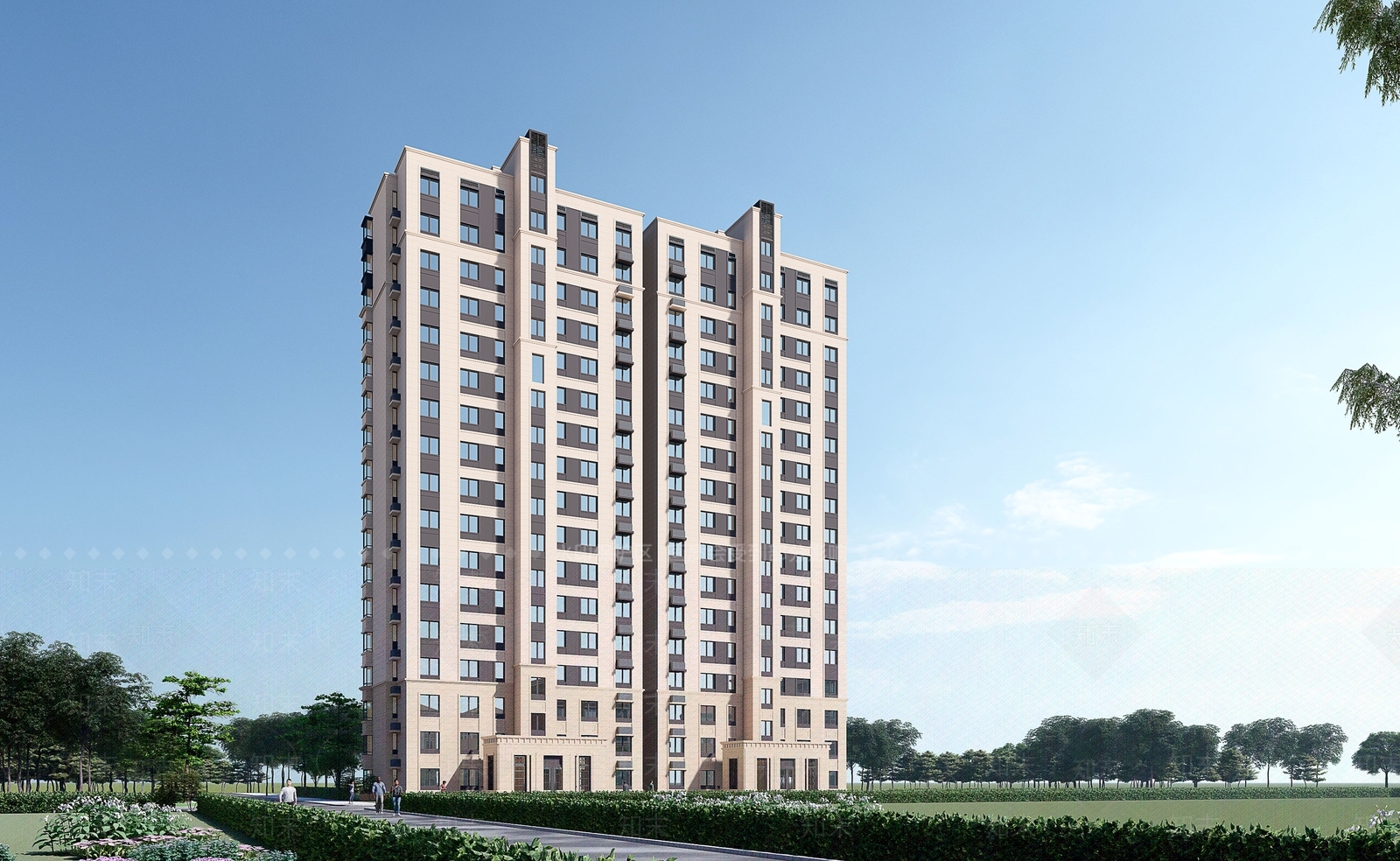 现代高层住宅SU模型下载【ID:1170176144】