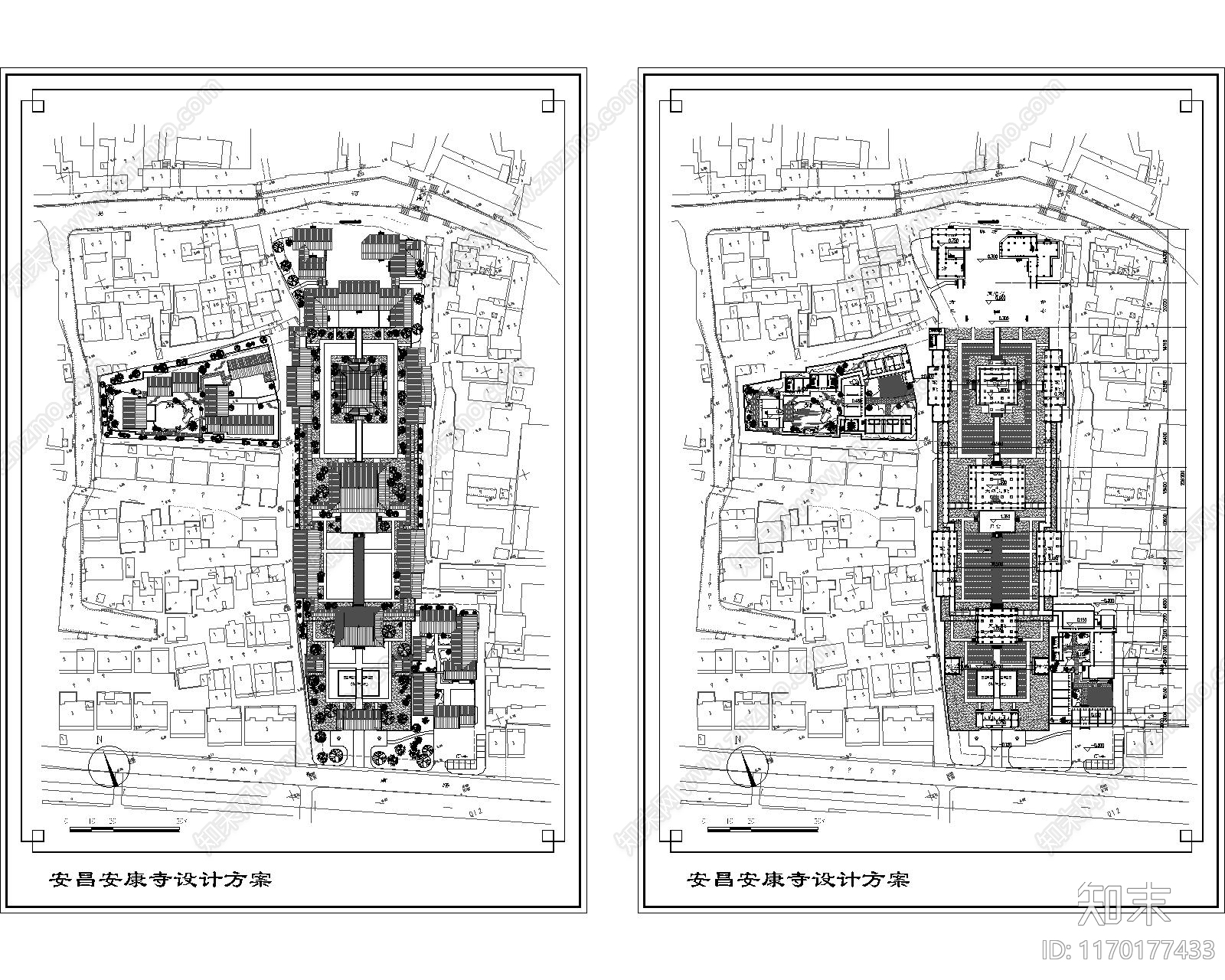 新中式古建cad施工图下载【ID:1170177433】