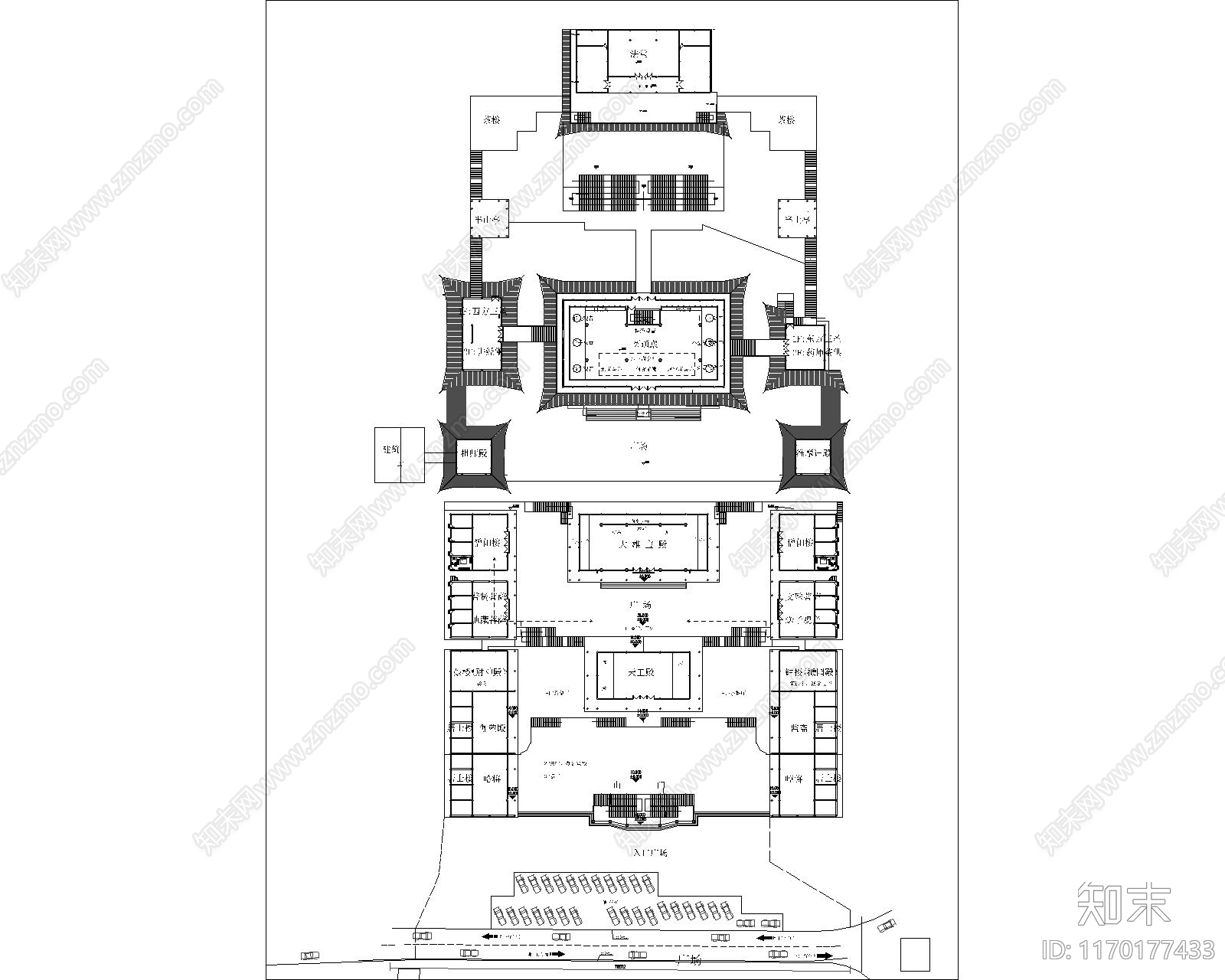 新中式古建cad施工图下载【ID:1170177433】