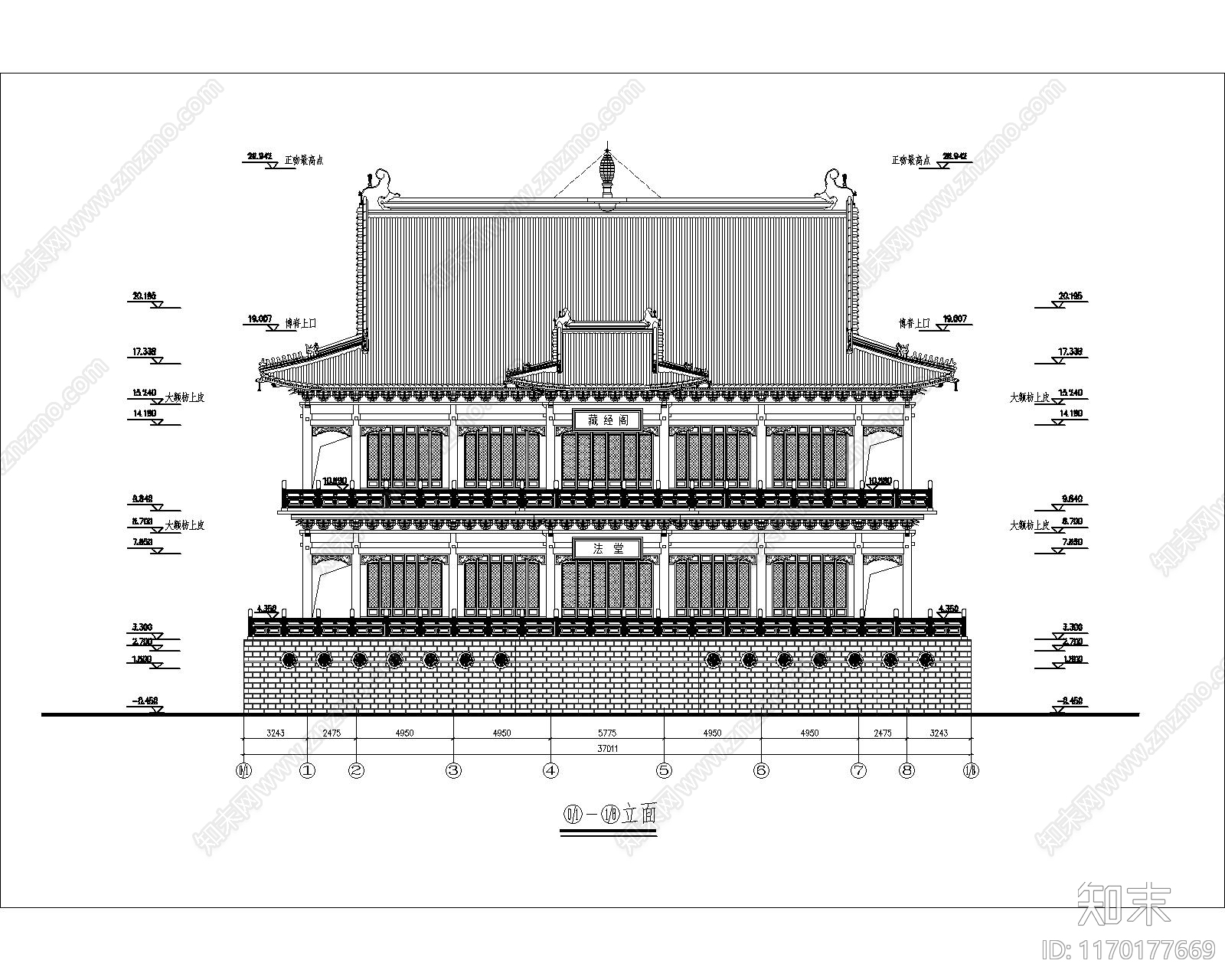 现代古建cad施工图下载【ID:1170177669】