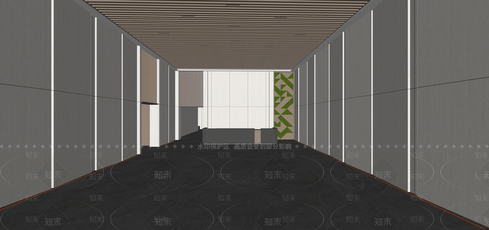 现代办公大堂SU模型下载【ID:1170180064】