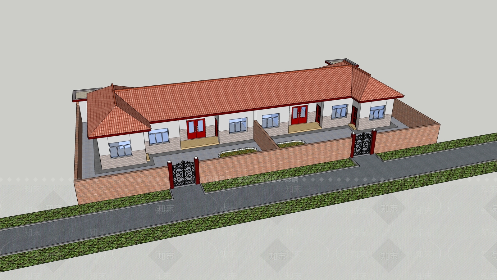 现代乡村民房SU模型下载【ID:1170185344】