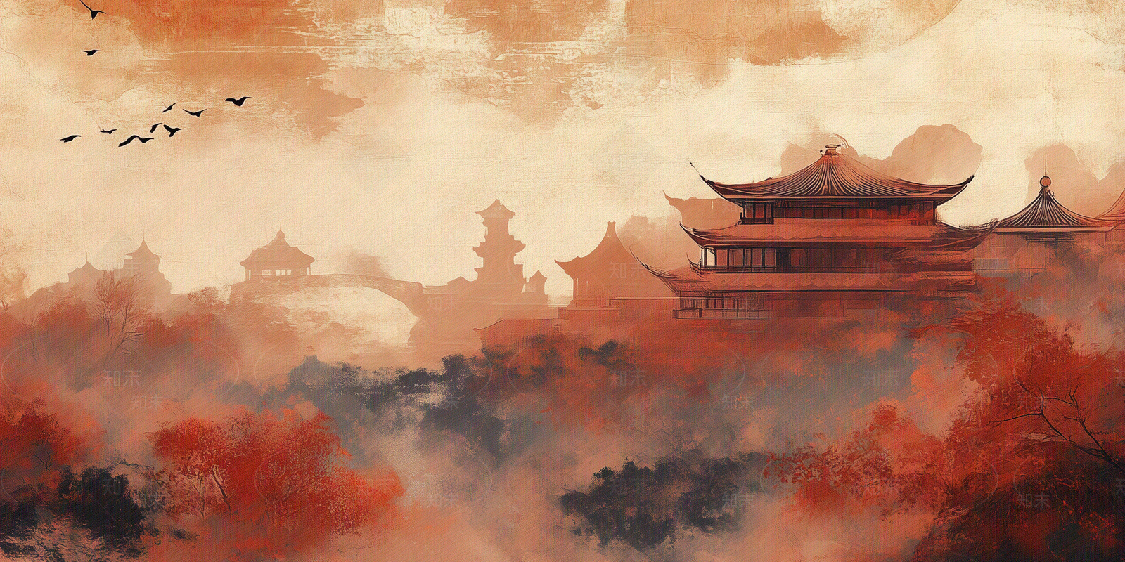 新中式中式壁画贴图下载【ID:1170185523】