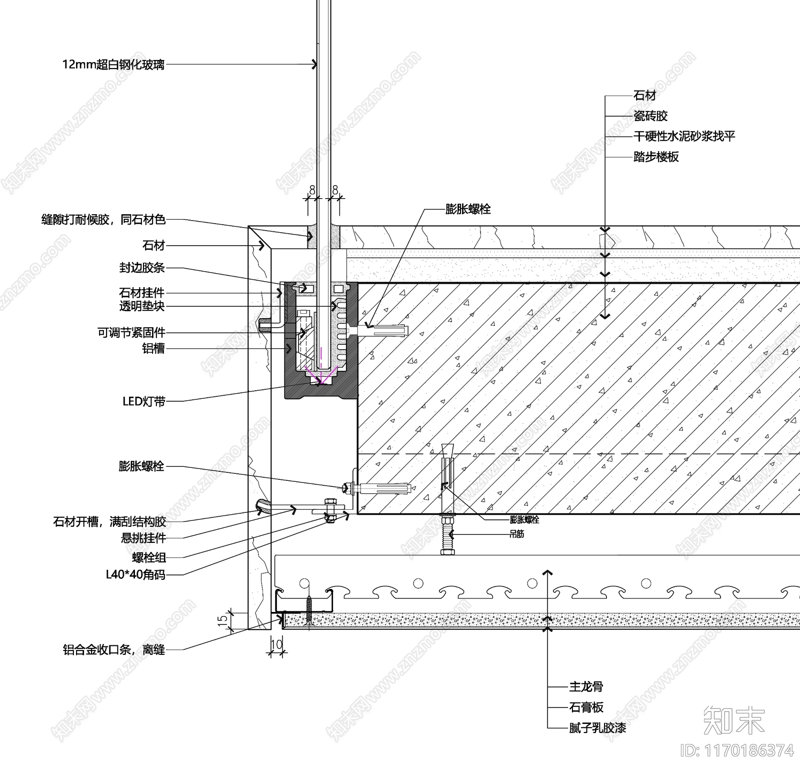 现代楼梯节点施工图下载【ID:1170186374】