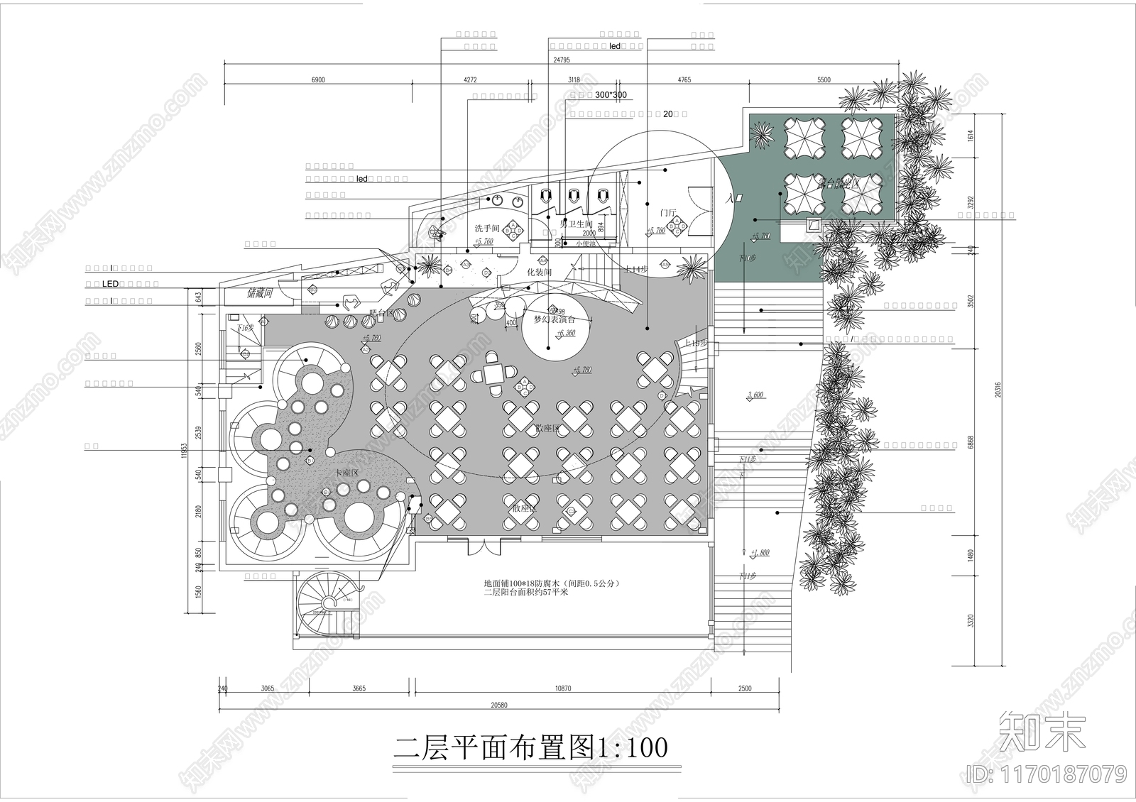 现代侘寂酒吧cad施工图下载【ID:1170187079】