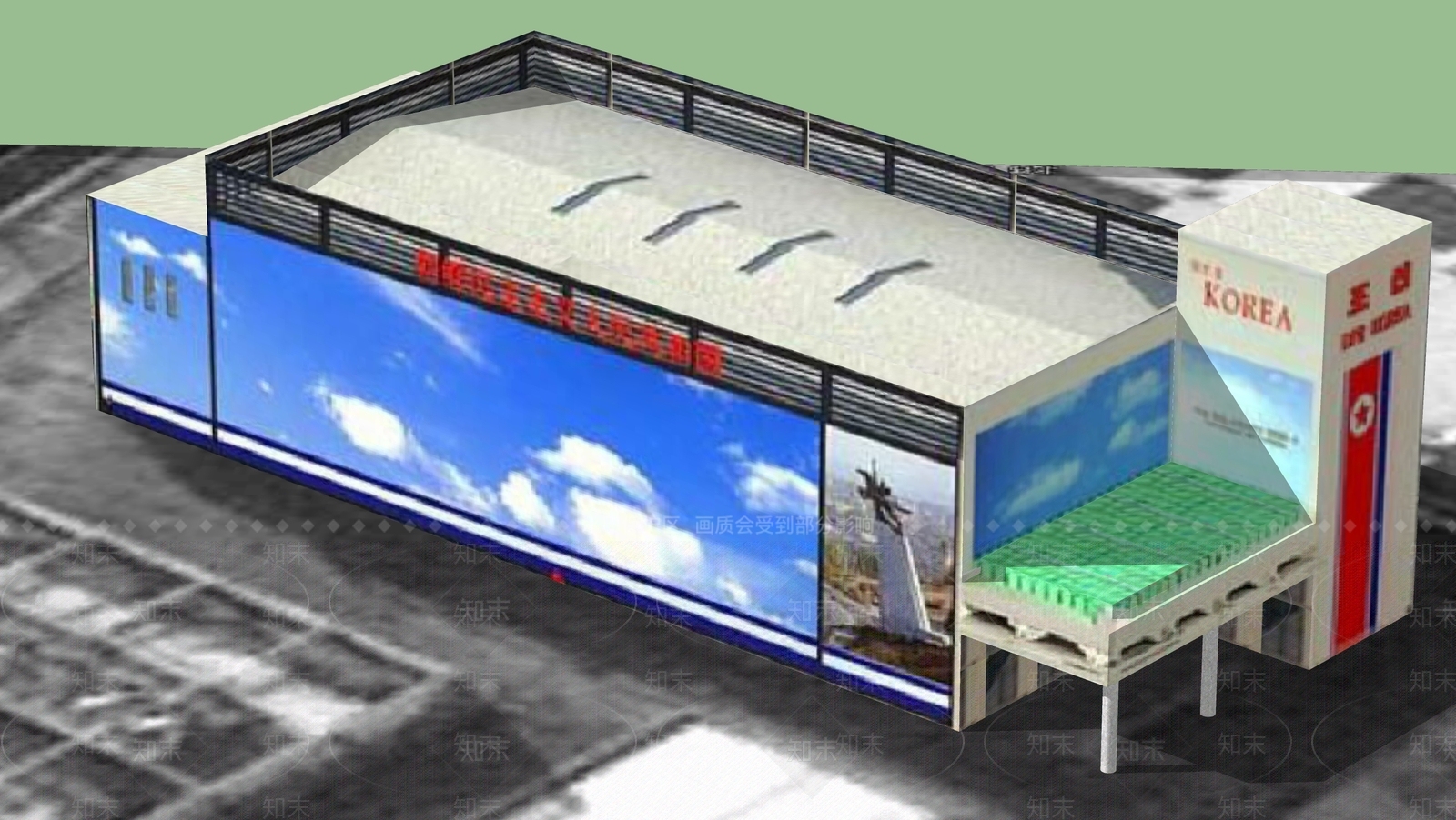 现代展览馆建筑SU模型下载【ID:1170187291】