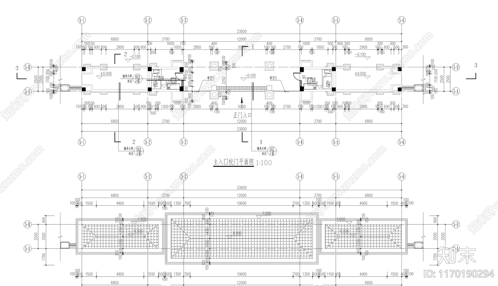 现代学校建筑cad施工图下载【ID:1170190294】