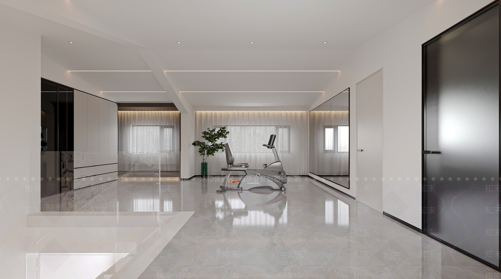 现代健身房3D模型下载【ID:1170195647】