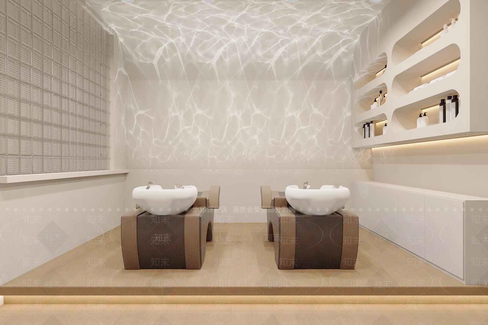 现代极简美发店3D模型下载【ID:1170200591】
