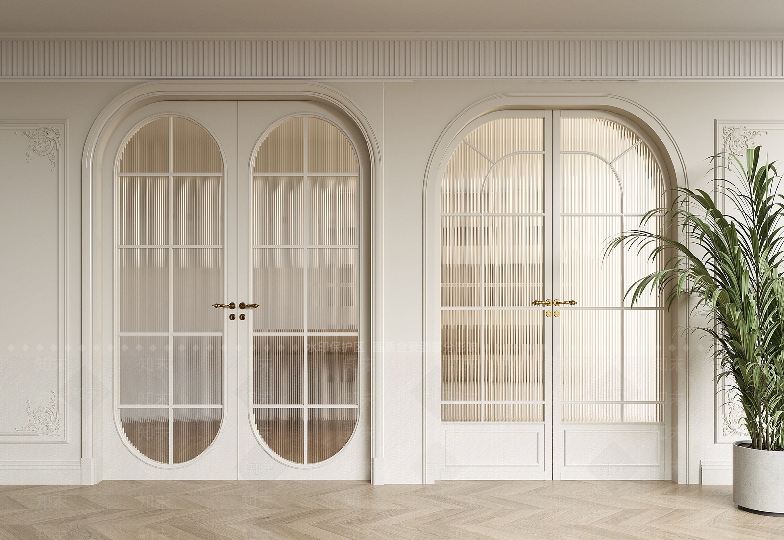 法式欧式双开门SU模型下载【ID:1170201789】