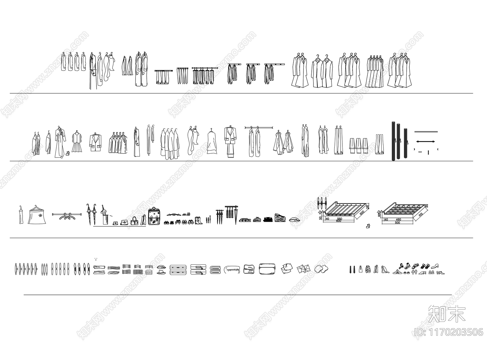 现代服装鞋帽施工图下载【ID:1170203506】