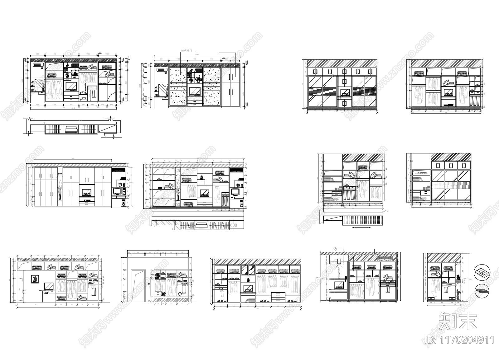 现代更衣室施工图下载【ID:1170204911】