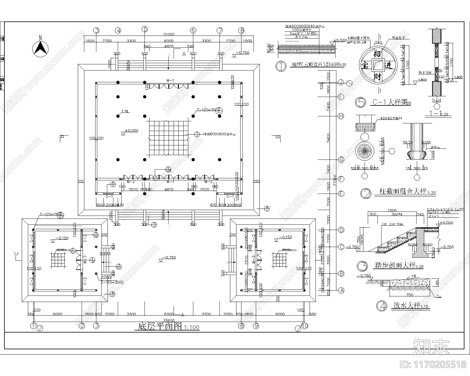 中式古建cad施工图下载【ID:1170205518】