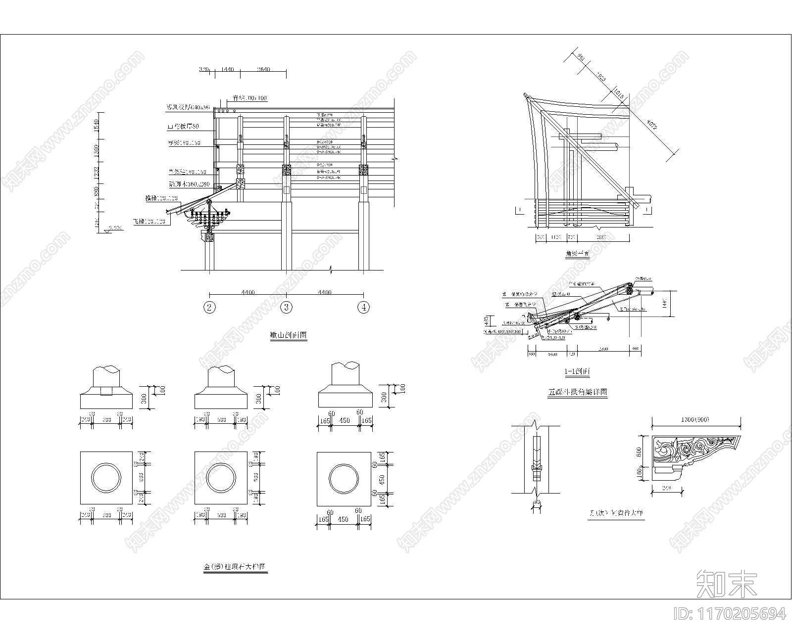 现代古建cad施工图下载【ID:1170205694】